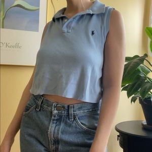 SOLD ELSEWHERE Y2K Polo Sport Cropped Tank Top